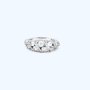 Vintage Sterling Silver 925 CZ Band Ring Size 5 Estate Twist Design 3.7g